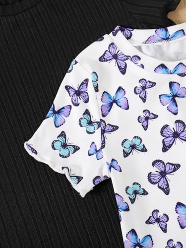 3 Pack Toddler Girls Shirts Short Sleeve Shirt for Girls Tees Kids Tshirts Clothes Summer Tops T-Shirt 2-8 Years4