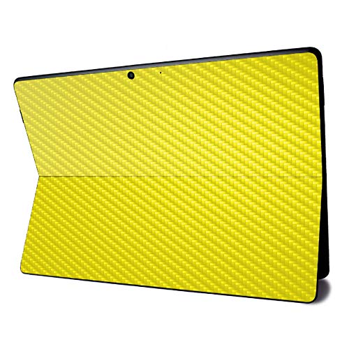 Image of MightySkins Carbon Fiber Skin for Microsoft Surface Pro X - Solid Yellow | Textured Carbon Fiber Finish | Easy to Apply, Remove, and Change Styles | Made in The USA (CF-MISURPRX-Solid Yellow)