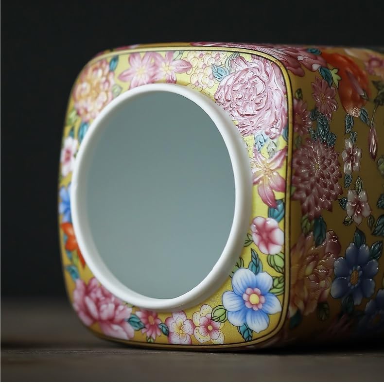 HLTYGWX Zestaw do herbaty puszka na herbatę chiński Retro ceramiczny szczelnie zamknię słoik do przechowywania gospodarstwa domowego luźna herbata pudełko na herbatę uszczelka kuchenny słoik do kawy