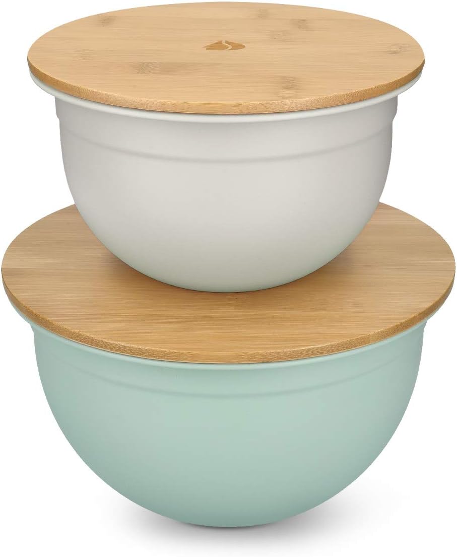 SUSTANIA Schüssel-Set Mit Deckel, 6-teilig, 2,5 Liter, BPA-frei – Pastellfarben, Made In EU