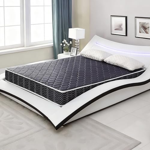 Qinazoe Twin Mattress Waterproof 6 Inch Twin Mattress for Kids Made in USA with Diamond-Quilted Breathable Fabric Medium Firm Feel Mattress in a Box Navy Blue (Twin)