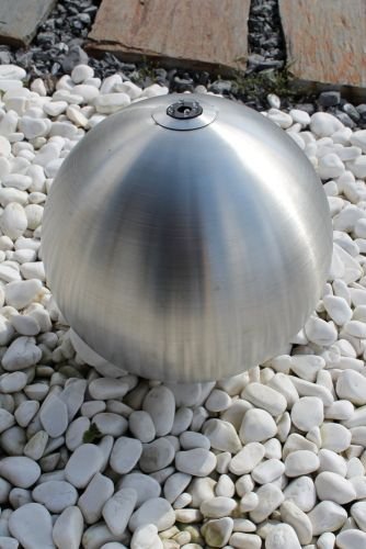 WGN Brunnenkugel Edelstahl matt gebürstet Größe 30 cm