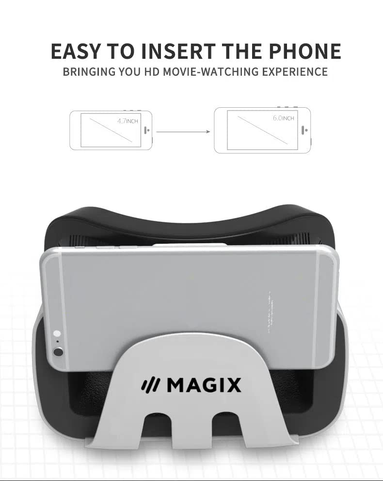 MAGIX 3D Virtual Reality Brille VR Headset | kompatibel mit iOS, Android Handy und weiteren gängigen Smartphones in den Größen 4,7 - 6,0 Zoll | inklusive Verstellbarer, elastischer Träger (1 Stück) - Image 6