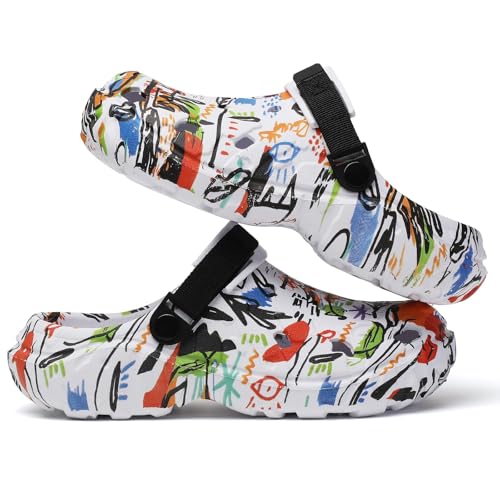 Image of Meidiastra Men's Clogs Garden Shoes Adult Slip On Outdoor Athletic Sports Sandals Summer Water Beach Shoes Casual Slippers Lightweight Breathable Non Slip