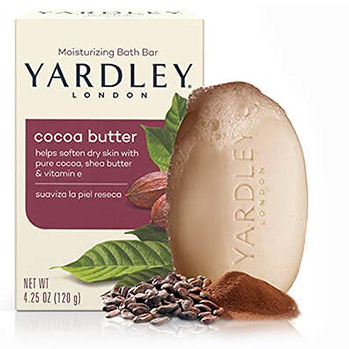 Yardley Yardley London Moisturizing Bath Bar, Cocoa Butter 4.25 Ounce (Pack Of 12), Cocoa Butter, 12 count