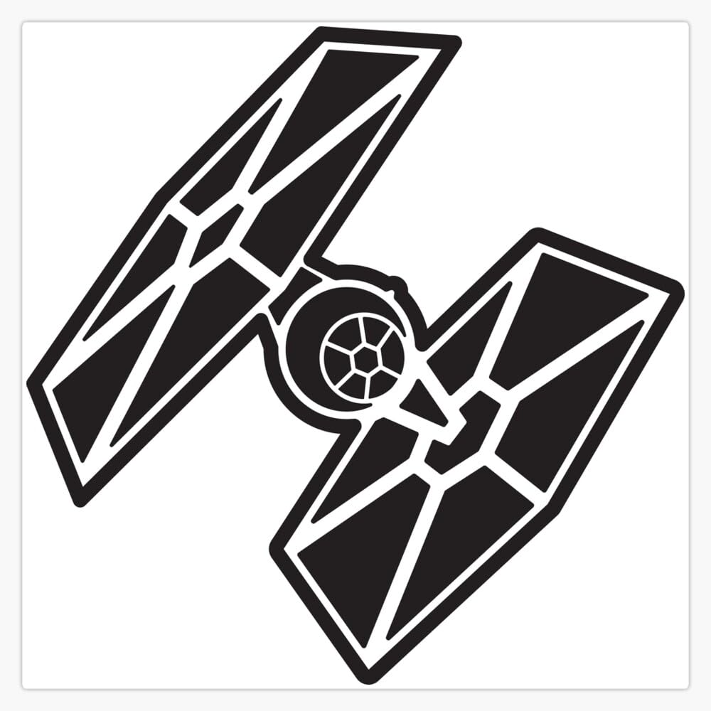 Leyland Designs tie Fighter Vinyl for car Window Bumper Sticker Window Water Bottle Decal 5""