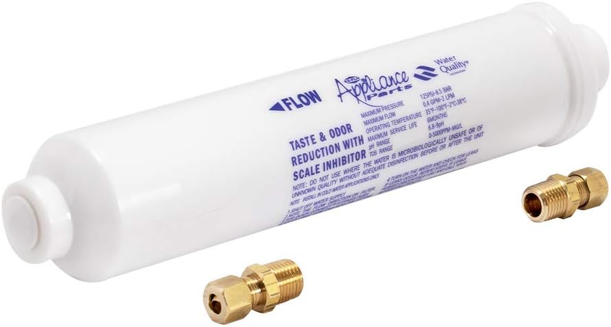 EZ-FLO 60458N Line Water Filter, 2.4 x 2.3 x 10.15, White