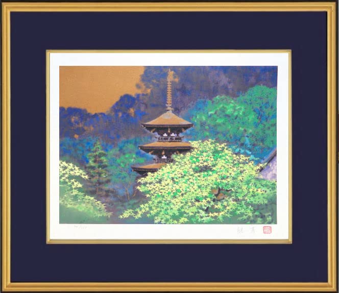 後藤純男 【秋映の金閣】 リトグラフ 後藤純男「秋映の金閣」リトグラフ :: 絵画買取・販売 - シバヤマ