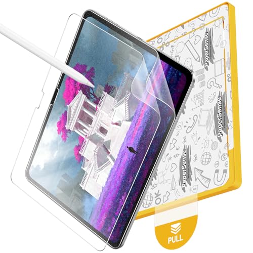 OMOTON PAPERSENSE 2 Pack Paper Screen Protector for iPad Air 11 Inch M4/M3/M2 (8th/7th/6th Gen 2026/2025/2024) Matte PET Film with Easy Application Tray Write and Draw Like on Paper Case & Apple Pencil Compatible