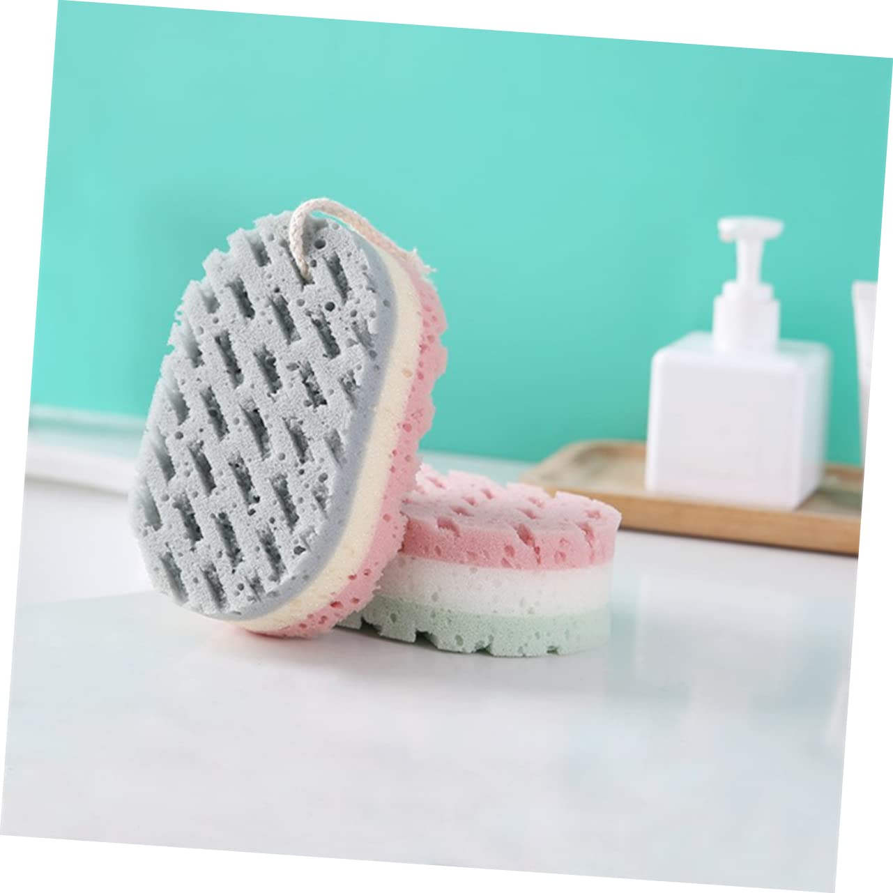 Beavorty 16 Piezas esponja depurador depuradores de baño para hombres esponja de baño dry soon corporal de espalda de espesar