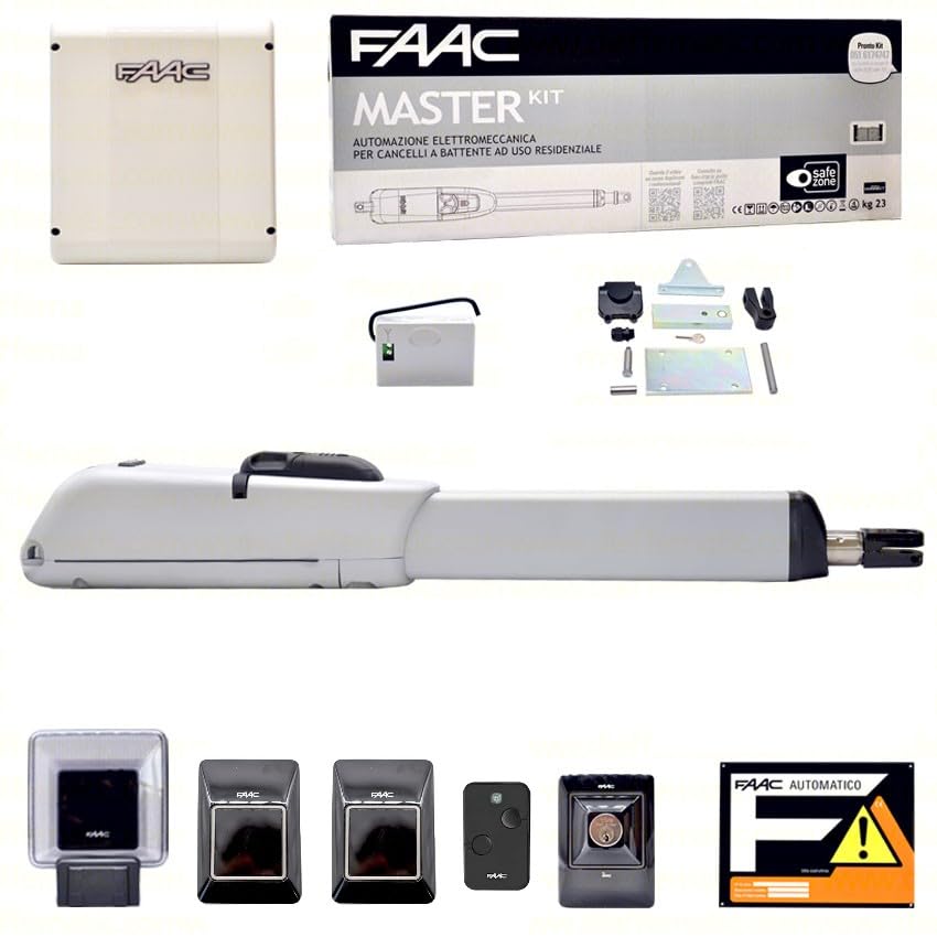 Dieffematic FAAC 415 L 24V KIT - Automazione Cancello Battente Elettrico Automatico per 1 Anta, Max 3m