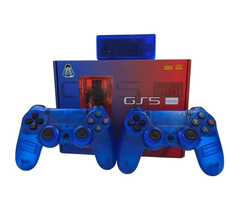 GS5 MINI Wireless Video Game Console-Plug & Play 4K HD Output with 53 Emulators & 30,000+ Games-Game Stick for PC/TV/Projector-Exclusive Edition-Dual Controllers (64gb) 3