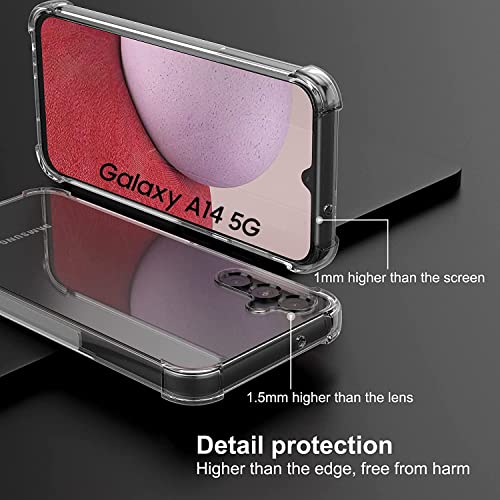 Image of for Back Case Cover Bumper Flexible Silicone Transparent Back Cover for Samsung Galaxy A14 - Transparent