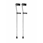 Medline Aluminum Forearm Crutches, Adult, Cuff Size 4, Pack of 2