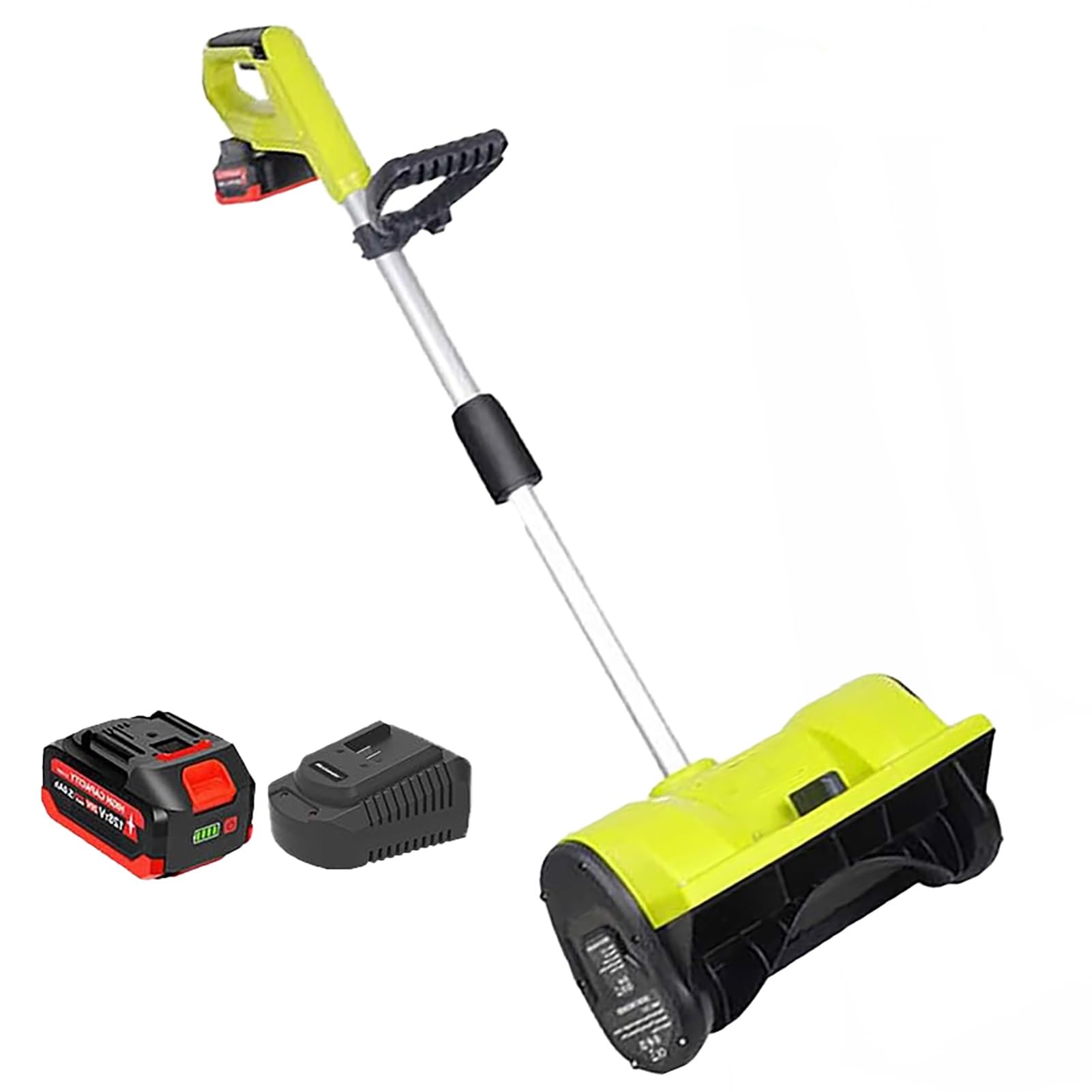 Spazzaneve elettrico senza fili, pala da 1200 W per una rimozione efficiente della neve, strumento ricaricabile con direzione regolabile per una facile pulizia del vialetto