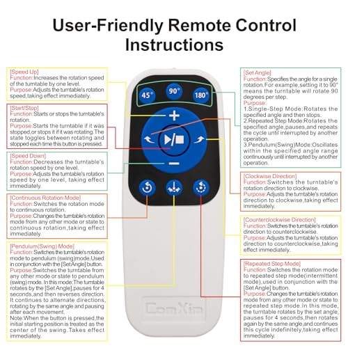 ComXim Motorized Rotating Display Stand with Remote, 7.87in