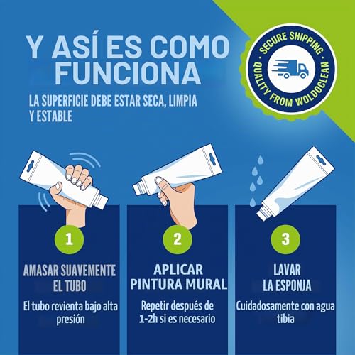 Miniatura 7 de Pintura De Retoque Para Interiores De 225 Ml Para Paredes Y Techos Con Esponja De Aplicación Integrada