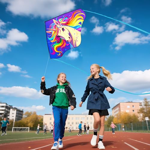 Large Kite Kids Adults Easy Fly Holiday Fun Outdoor Activities Beach Park Play &