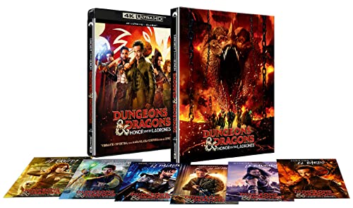 Regalo para fans Dungeons & Dragons Honor Entre Ladrones 4K con 6 postales coleccionables y Blu-ray 2