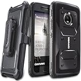 COVRWARE Aegis Series Case Compatible with Moto G5 Plus with Built-in [Screen Protector] Heavy Duty Full-Body Rugged Holster Armor Case [Belt Swivel Clip][Kickstand], Black