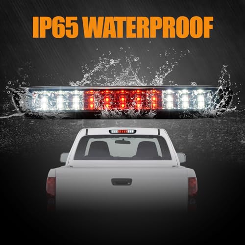 Image of Third 3rd Brake Light LED for 2004-2012 Chevy Colorado, High Mount Rear Brake Lights Assembly for 04-12 GMC Canyon, Waterproof Center Cab Cargo Lamp Stop Light (Smoke)