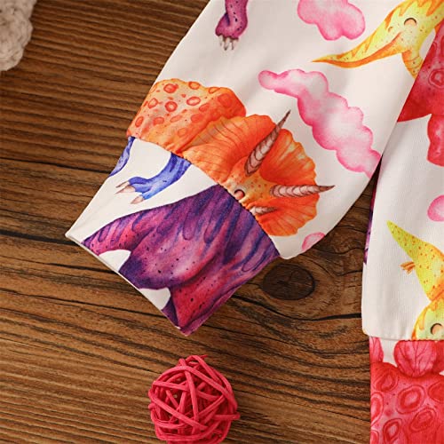 IKFIVQD Suéter infantil menino dinossauro tops inverno meninos bebê zíper infantil roupas longas mol