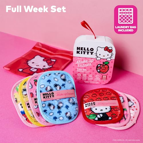 the original makeup eraser 7-day set erase all makeup with just water including waterproof mascara eyeliner foundation lipstick sunscreen and more 7ct