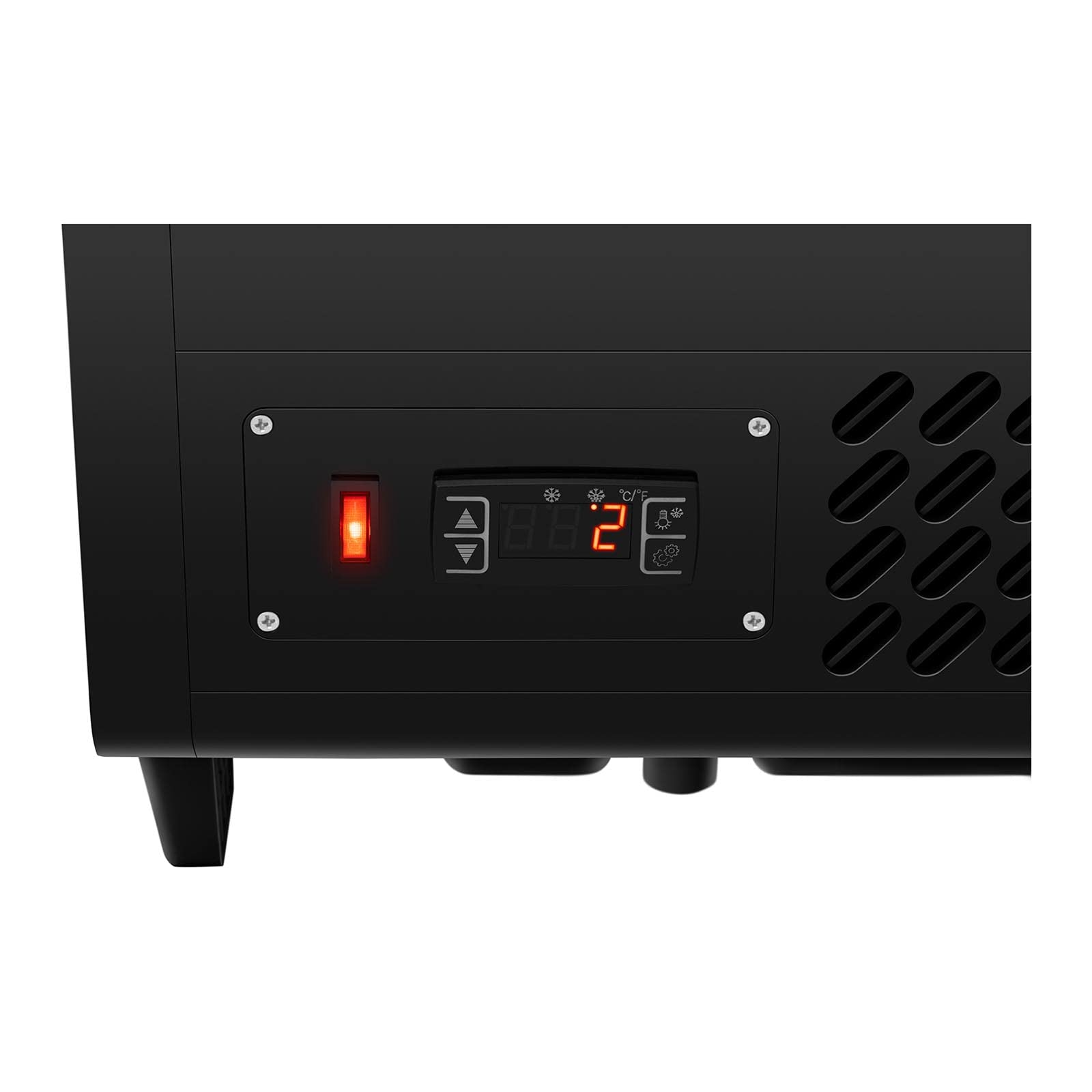 Royal Catering RCCC-100-BT Vitrina refrigerada 100 L 3 niveles Negro vitrina de hostelería vitrina de bar expositor refrigerado vitrina para pasteles