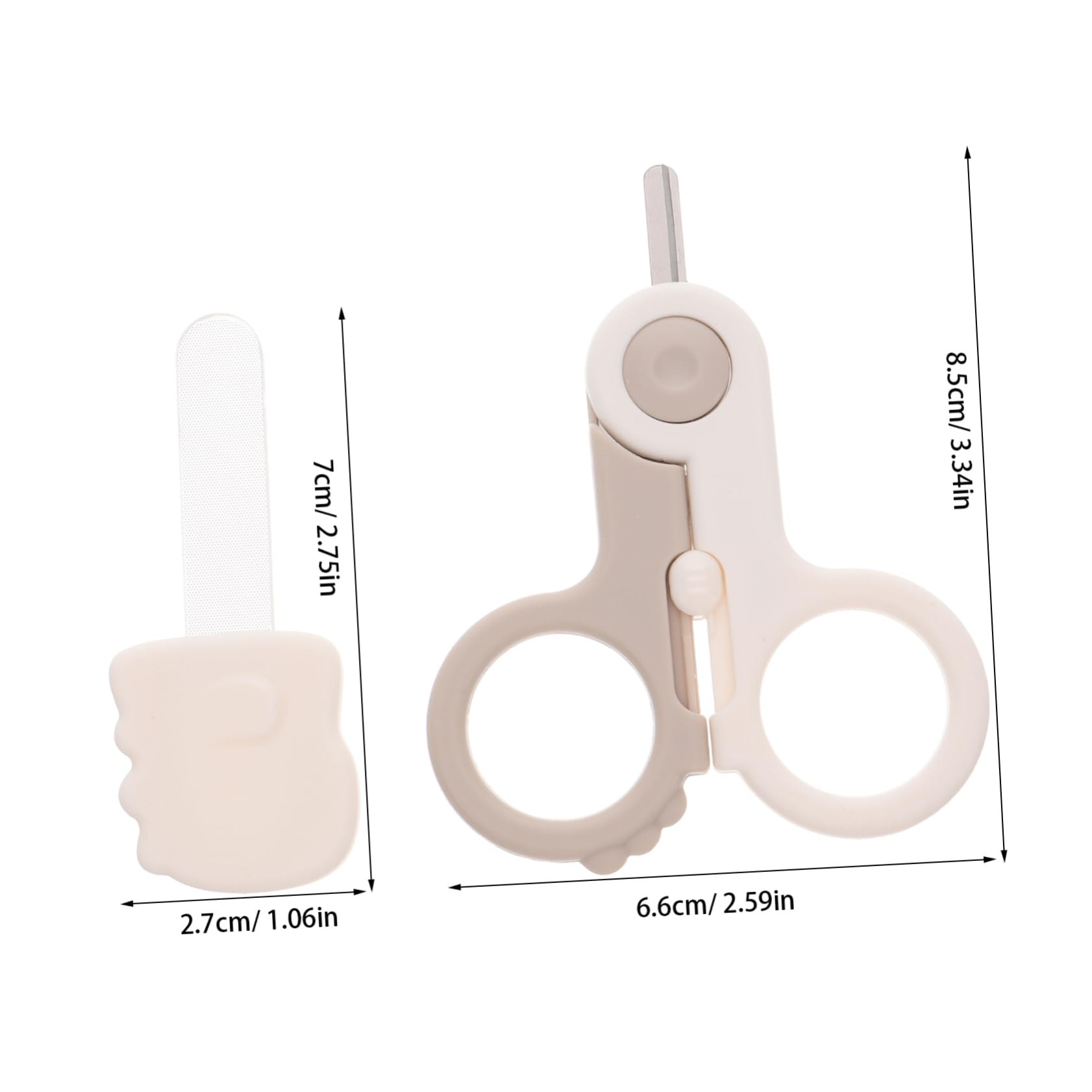 ifundom Baby Nail Care Kit Newborn Nail Scissor File Set Secure Comfortable Grip for Easy Nail Trimming