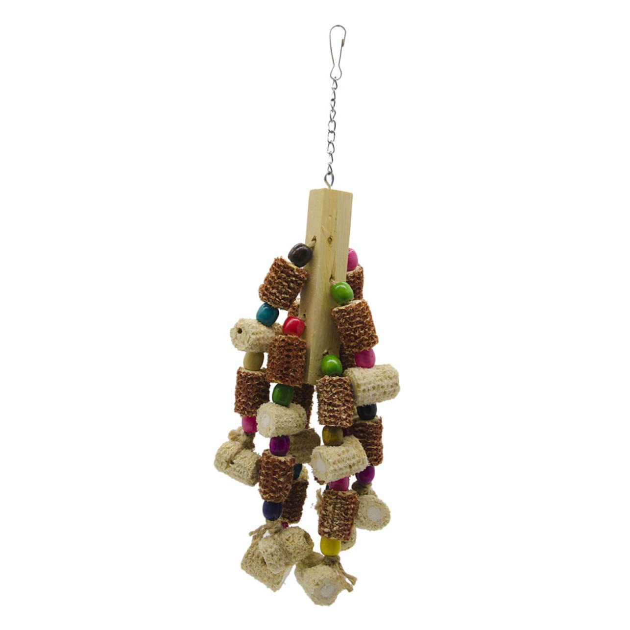 BESPORTBLE 2pezzi Giocattolo Da Appendere Per Uccelli Legno Accessorio Per Gabbia Di Pappagalli Giocattolo Da Masticare Resistente e Divertente Per Pappagalli e Altri Uccelli Domestici