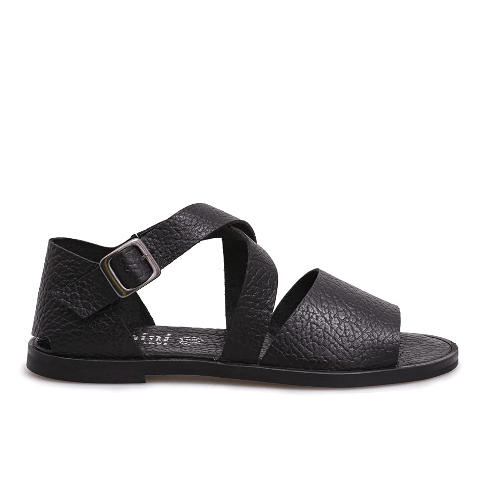 Felmini - Scarpe Donna - Innamorarsi Com Carol C047 - Sandali Piatte - in Pelle Genuina - Nero
