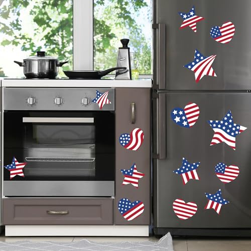 Set de 15 imanes decorativos patrióticos para refrigerador miniatura 6