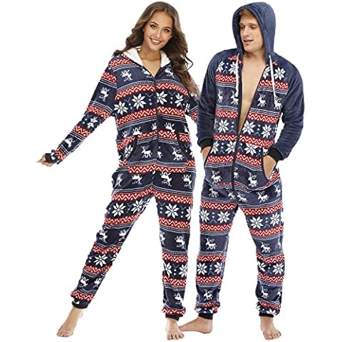 Pijama Navidad Pareja con Capucha Cover