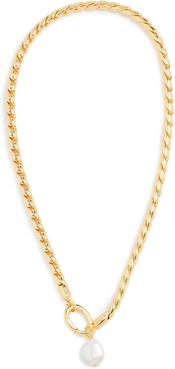 SHASHI Women's Bhodi Necklace, Gold/Pearl, One Size