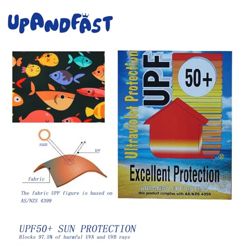 upandfast Baby Boys/Girls Zipper Swimwear with Snap Bottom UPF 50+ Sun Protection Toddler One Piece Swimsuit3