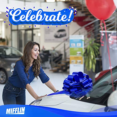 MIFFLIN Big Car Bow (Blue, 23 inch, 1 Pack), Gift Bow, Giant Bow for Car, Birthday Bow, Huge Car Bow, Car Bows, Big Blue Bow, Bow for Gifts, Christmas Bow for Cars, Gift Wrapping, Big Gift Bow - Thumbnail 6