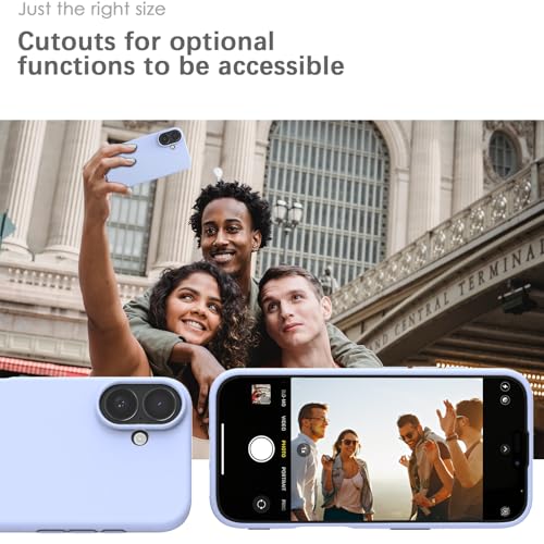 Coque iPhone 16 silicone antidérapante protégeant des chocs lilas