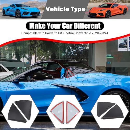 Cubierta triangular para ventana de Corvette C8, soluciona el diseño plano del pilar B 3