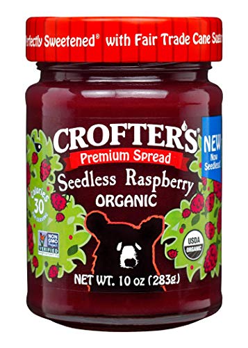Crofters Fruit Spread Organic Seedless Raspberry, 16.5 Oz Jar #TOP11