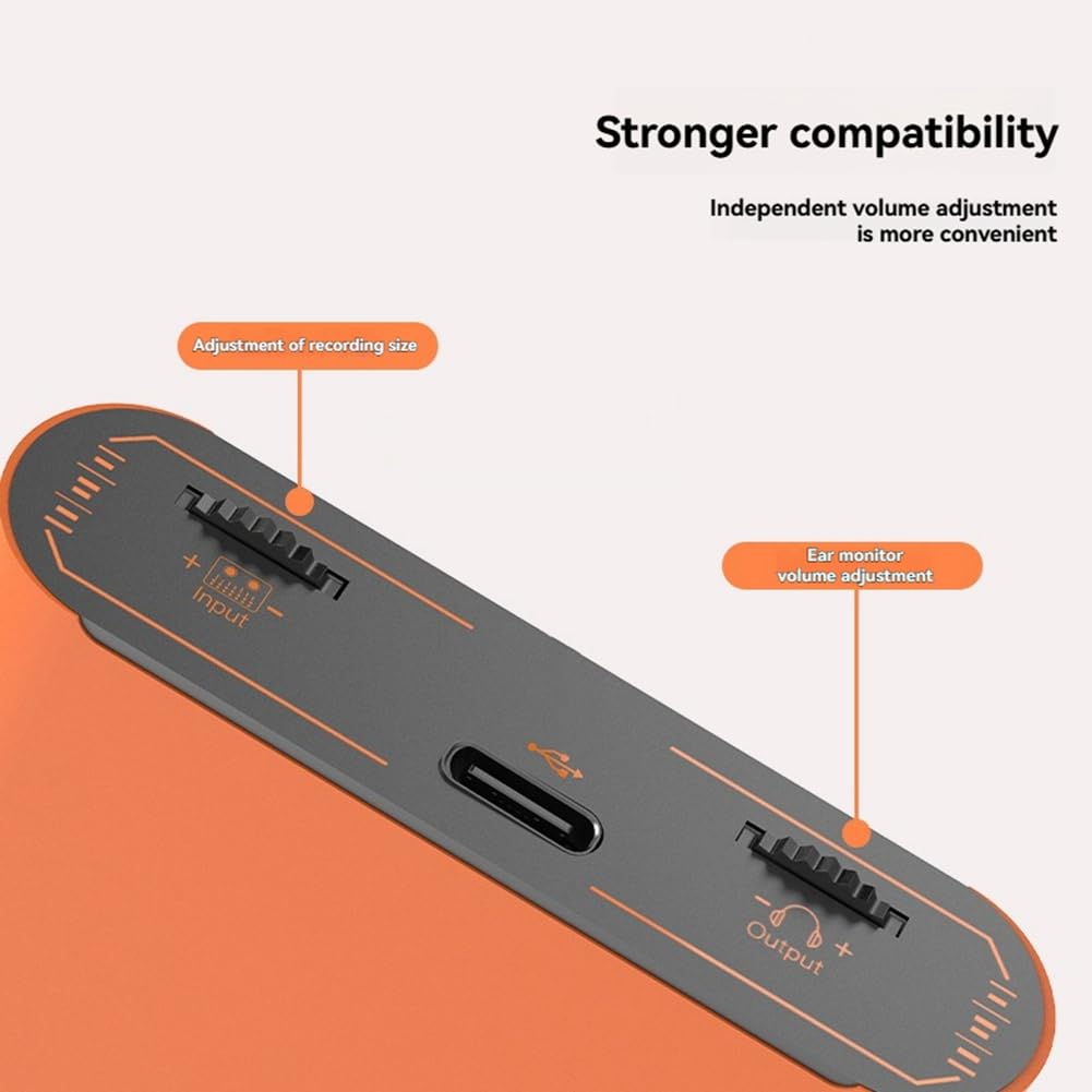 Adattatore per Trasmissione in Diretta, Convertitore per Scheda Audio Stereo in Streaming Live da 24 Bit/192 KHz, Interfaccia Audio per Streaming Live Dock da 3,5 Mm