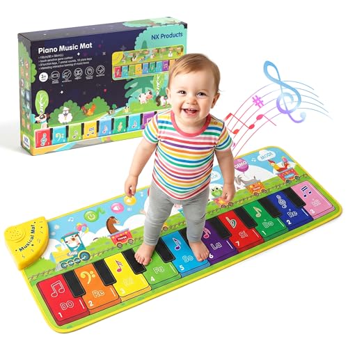 Kids Piano Mat Baby Musical Play Mat for Floor Large Keyboard Music Dance Mat with Record & Playback Toddler Toys Baby Toys Montessori Toys for Toddlers Birthday & Easter Gifts for Boys & Girls