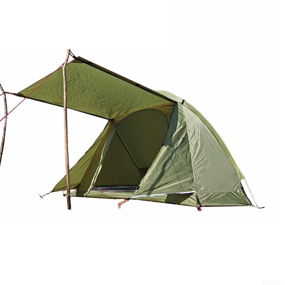 Tenda leggera per una persona per campeggio ed escursionismo all'aperto | Ultra leggero 1,35 kg, PU3000 impermeabile, tessuto ripstop 210T, spazioso riparo singolo per avventure in tutte le stagioni