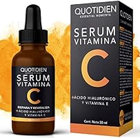 Serum Vitamina C + Ácido Hialurónico + Vitamina E- Serum Facial -95% Ingredientes Naturales- Aclara, Revitaliza,...