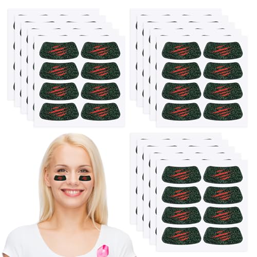 Cholemy 120 Pairs Eye Black Stickers, Spirit, Red2