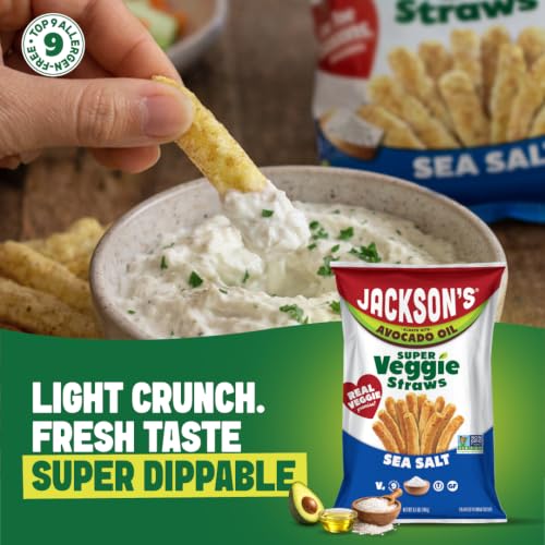 Image of Jackson's Mixed Snack Variety (6.5 oz & 7oz Pack of 6) - Made with Avocado Oil, Veggie Straws, Sweet Potato Chips & Kettle Chips, Snack Variety Pack, Individual Bags