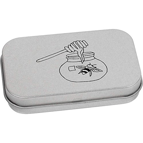 Azeeda 80mm 'Honey Pot Bee' Metal Hinged Tin/Storage Box (TT00096677)