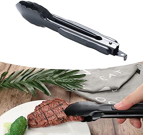 Cooking Tongs Tongs,1/2 Pcs Stainless Steel Heat-Resistant Food Forceps,Antiskid Nylon Bread, Service, Kitchen Tools, Barbecue(2Pcs)
