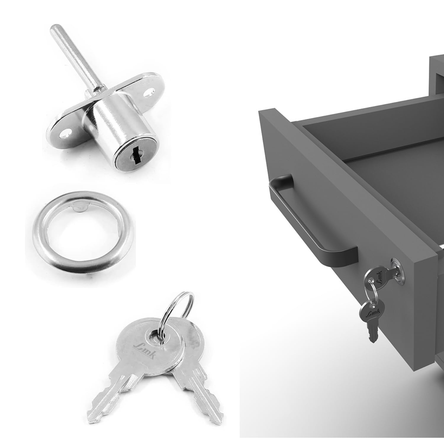 Link Pedestal Lock 480MM – Heavy-Duty Combination Drawer Lock with Multi-Drawer Function | Secure Storage Solution for Home, Office Pedestals, Lockers & Cabinets | Durable Metal Construction-image-41