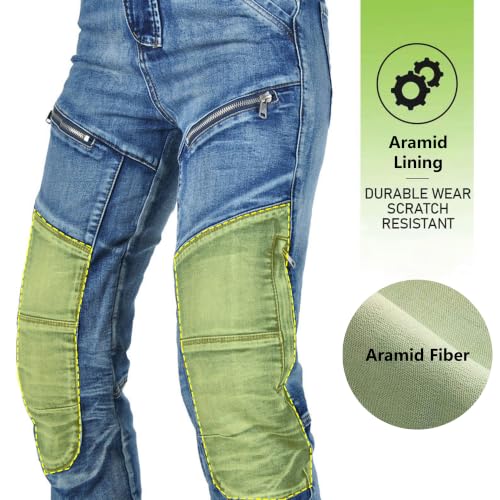 LOMENG Women's Aramid Motorcycle Jeans