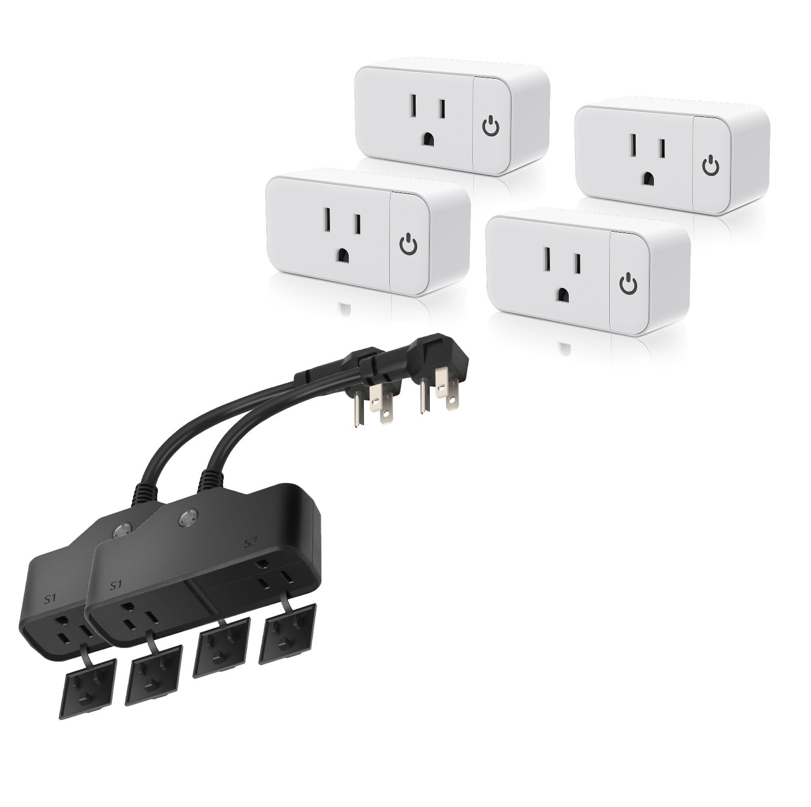 4pcs Mini Smart Plug Bundle with 2pcs Outdoor Smart Plug